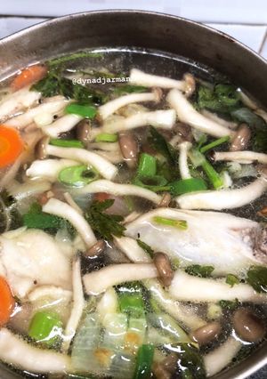 Foto resep Sup ayam dan jamur