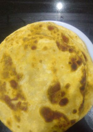 A picture of Sweet potato chapatis.