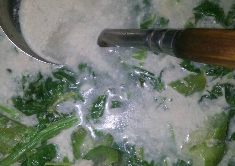 Bobor gambas + bayam