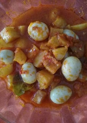 Foto resep Balado kentang telur puyuh