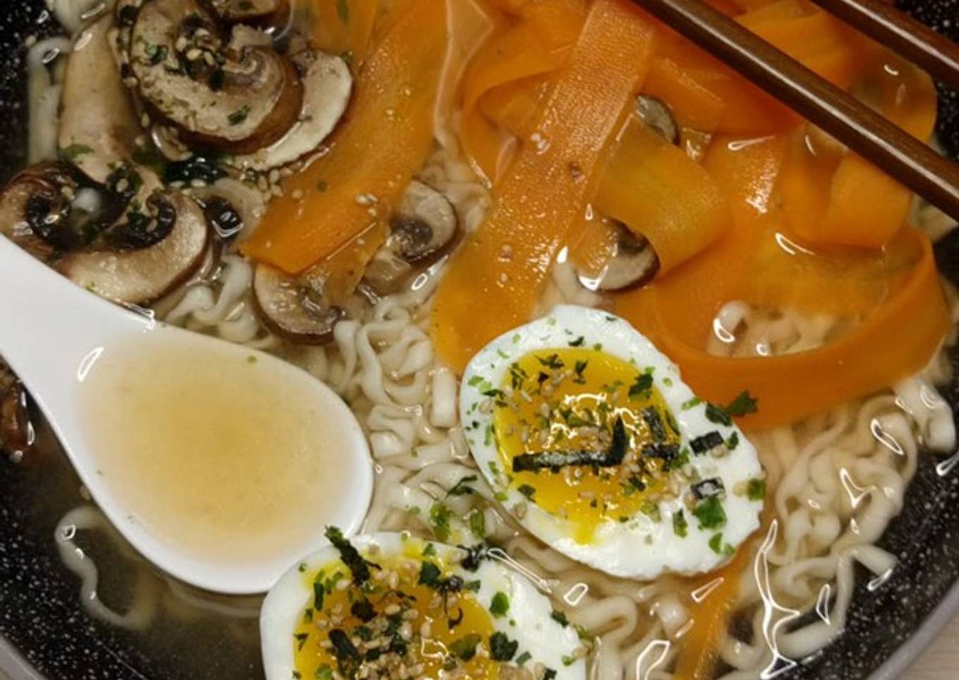 B's pho and red miso stock noodles