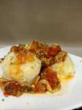 Ñoquis caseros rellenos de mozzarella con salsa de tomate y champiñones🍄