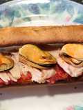 Tuna and Pickled Mussel Sandwich