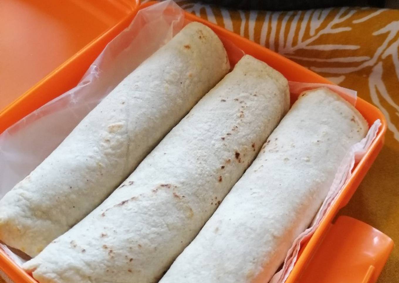 Taquitos de huevo con chorizo para llevar