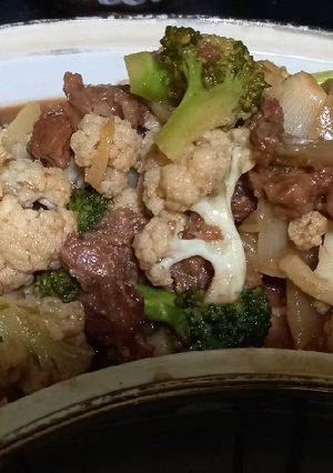 Foto resep Cah Brokoli Bunga Kol Daging Sapi