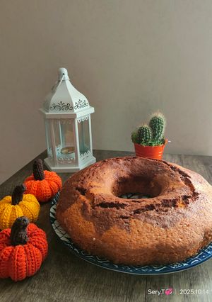 Foto di Ciambella marmorizzata zucca e cacao
