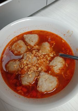 Foto resep Baso babi kuah pedas