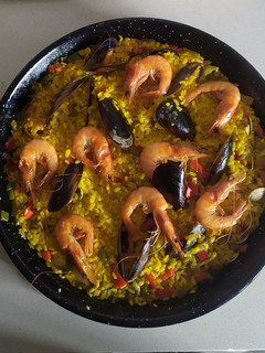 Una foto de 🦐 Paella de marisco 🦐