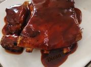 Una foto de costillar bbq sin horno