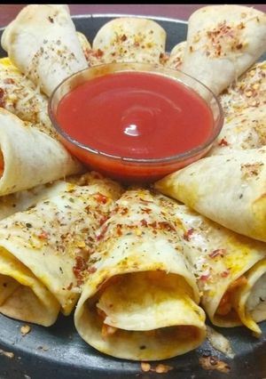 A picture of Stuffed Roties with a twist.