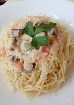 Φωτογραφία της συνταγής Μακαρονάδα με "leftover" ψιλοκομμένο μπιφτέκι