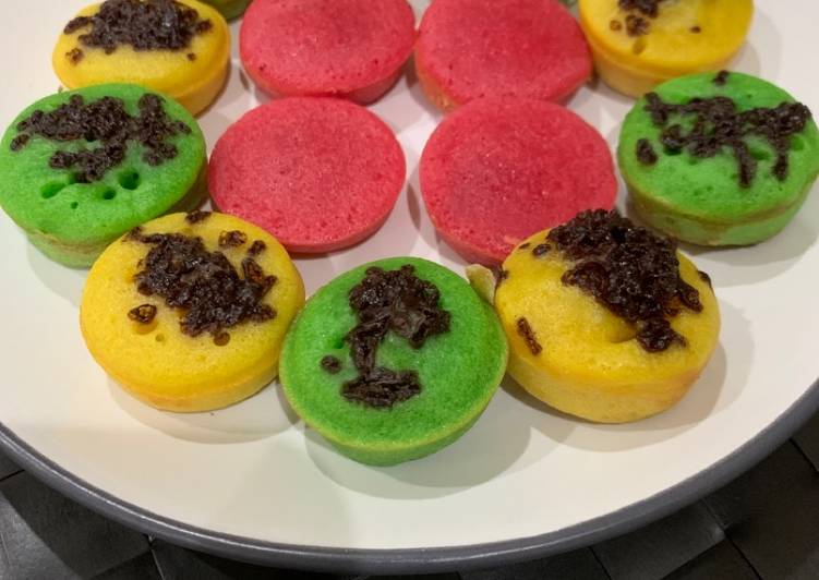 Resep Kue Cubit rainbow yang Bikin Ngiler