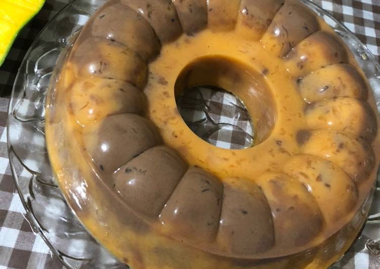 Pudding Mangga Coklat