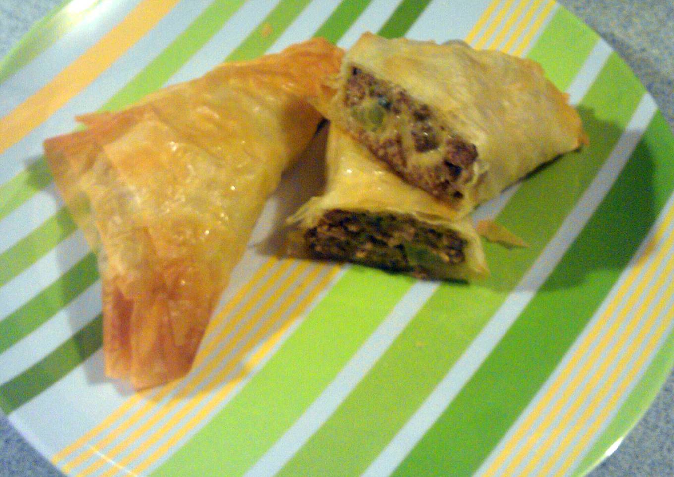 Beef and cheddar turnovers