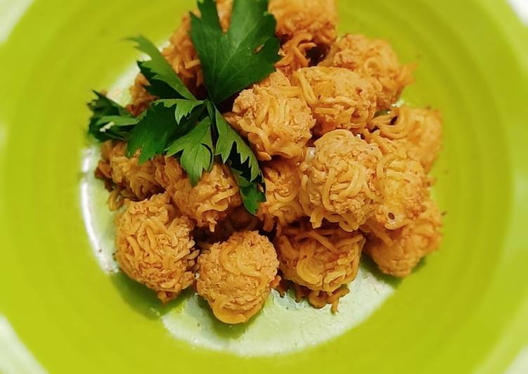 Cara Gampang Membuat Bola-bola Rambutan Mie (isi keju melt), Enak Banget