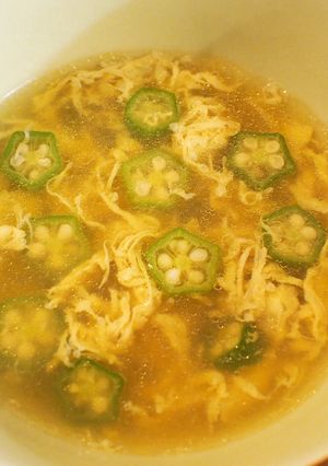 A picture of Simple Okra and Egg Soup.