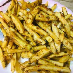 A picture of French fries with a twist.