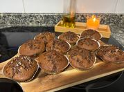 Una foto de muffins de chocolate nesquik