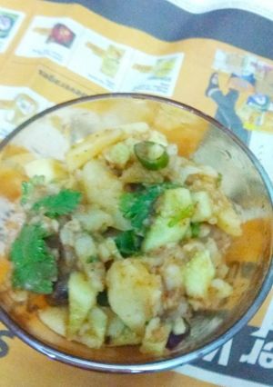 A picture of Aloo chaat.