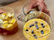 Una foto de postre de mango thermomix