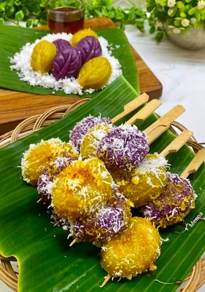Foto resep Cenil Ubi Ungu & Cilembu Isi Keju