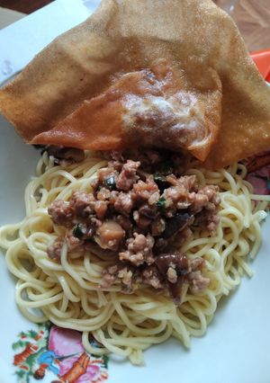 Foto resep Mie pangsit ayam jamur