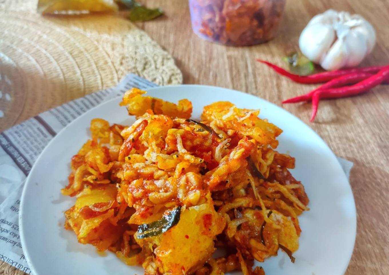 Sambel Kering Kentang Teri Tempe