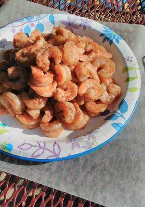 A picture of Hilljack's grilled marinated shrimp.