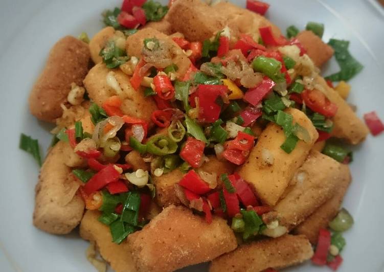 Tahu Cabe Garam Renyah Dengan Tepung Instan