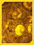 Taro stem with prawn or chingri mach diye kochur saak