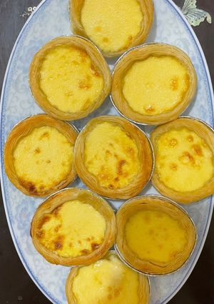 Hình của món Egg tart theo công thức dành cho người lười (giống mình😂).