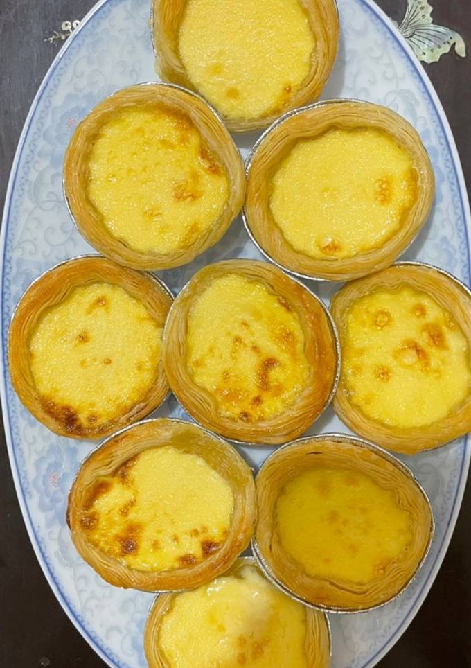 Hình của món Egg tart theo công thức dành cho người lười (giống mình😂).