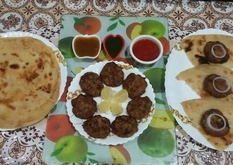Shahi Malai Kebab👑 with milky paratha😍