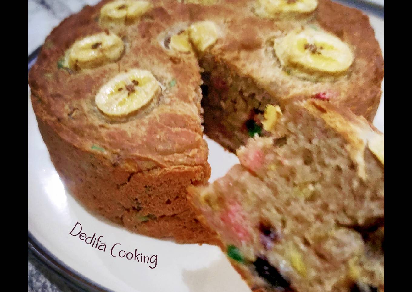 287. Bolu Pisang Kismis/Banana Raisin Cake