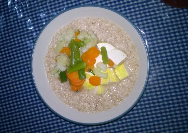 Oatmeal sayur tahu