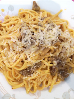 Una foto de Fideos strogonoff