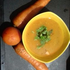 A picture of Carrot and tomato soup.