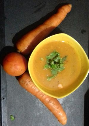 A picture of Carrot and tomato soup.