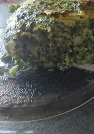 Una foto de Soufflé de espinacas y papas