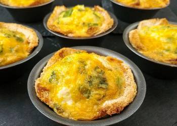 Popular Recipe Green Onion and Egg Toast Cups Yummy