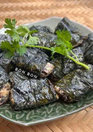 Hình của món Chả lá xương sông chay.