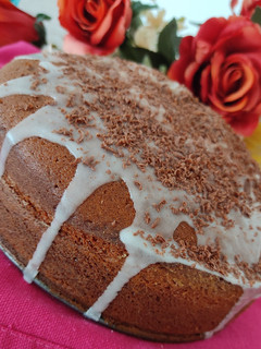 Una foto de Bizcocho de queso mascarpone y chocolate