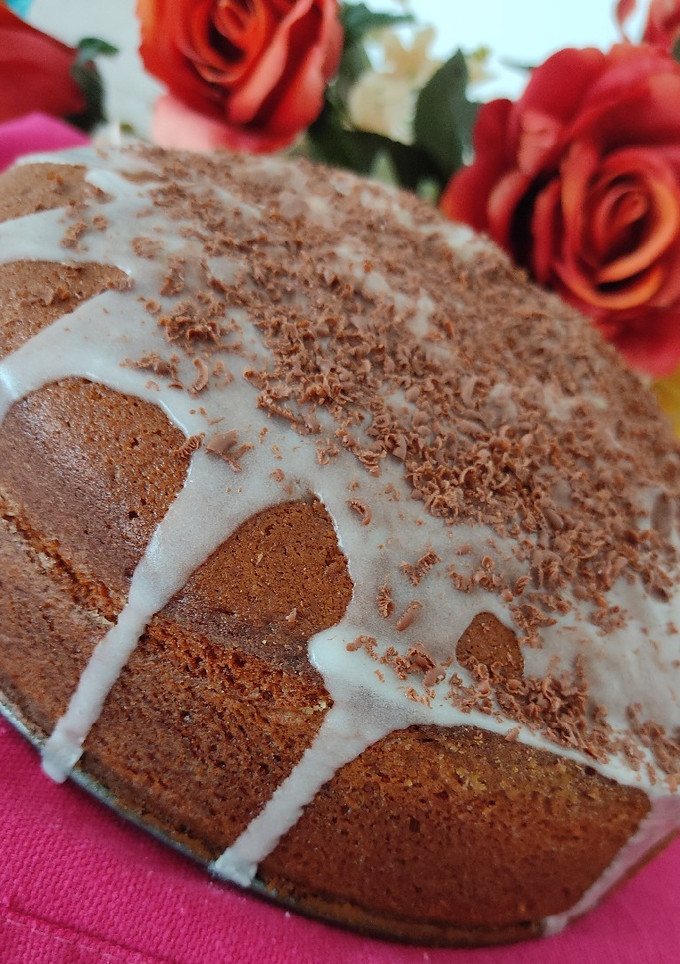 Una foto de Bizcocho de queso mascarpone y chocolate