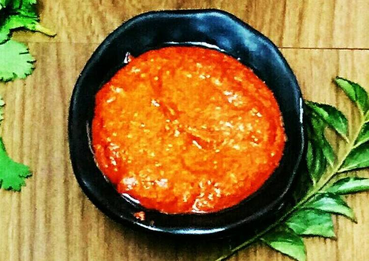 Recipe of Super Quick #chutney &amp; dip# Garlic Chutney