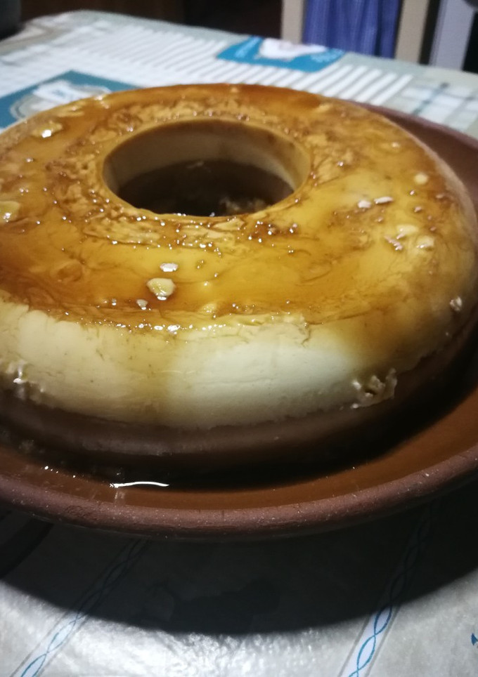 Una foto de Flan dos chocolates
