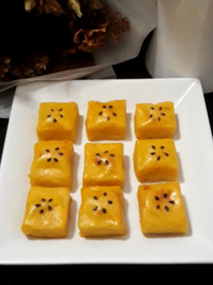 A picture of มินิเค้กมันหวานเพื่อสุขภาพ (Healthy Sweet Potato Mini Cake).