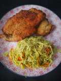 Fideos chinos al wok con verduras