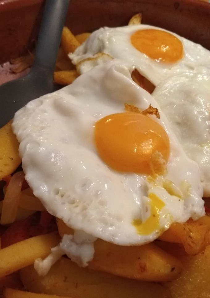 Una foto de Huevos estrellados sin aceite