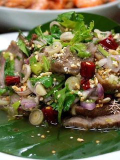 ♦泰泰風♦泰國菜涼拌烤肉裡不可缺的炒米香 的食譜成品照片