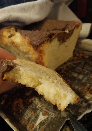 Una foto de Budín de crema marmolado